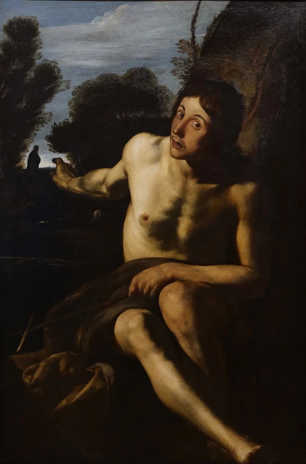 Orazio Borgianni - San Giovanni Battista nel deserto, attribuito